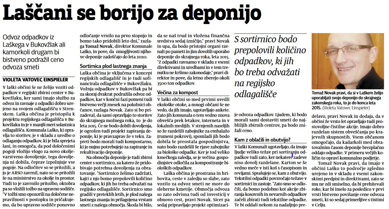 20120215 Vecer 15.02.2012 Lascani se borijo za deponijo