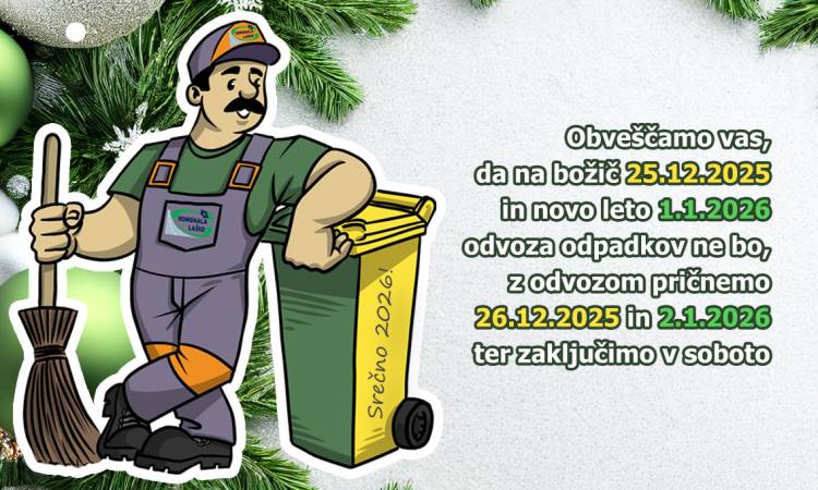 Odvoz odpadkov med prazniki